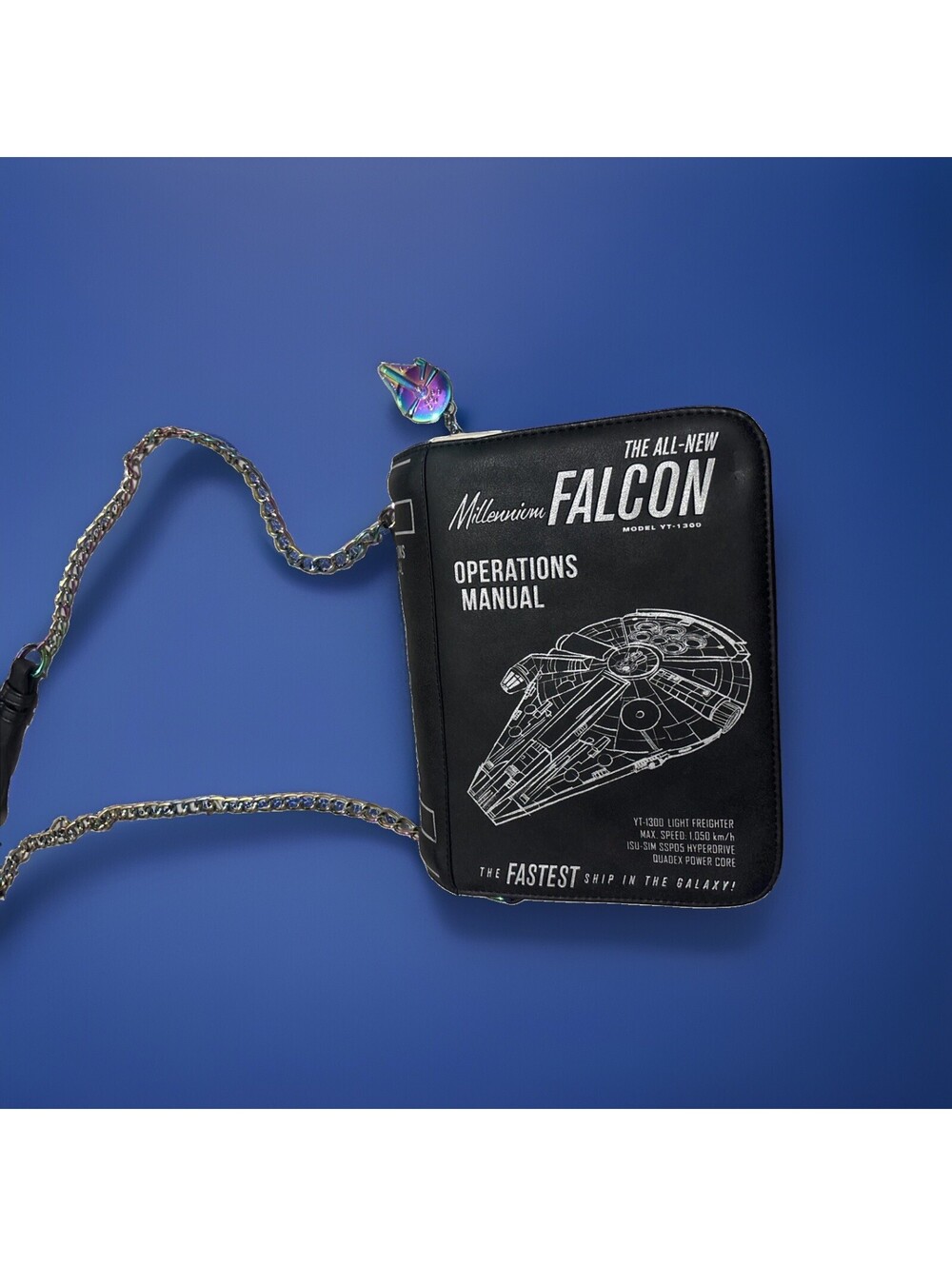 Star Wars Millennium Falcon Operations Manual Crossbody Bag Purse Bioworld Solo
